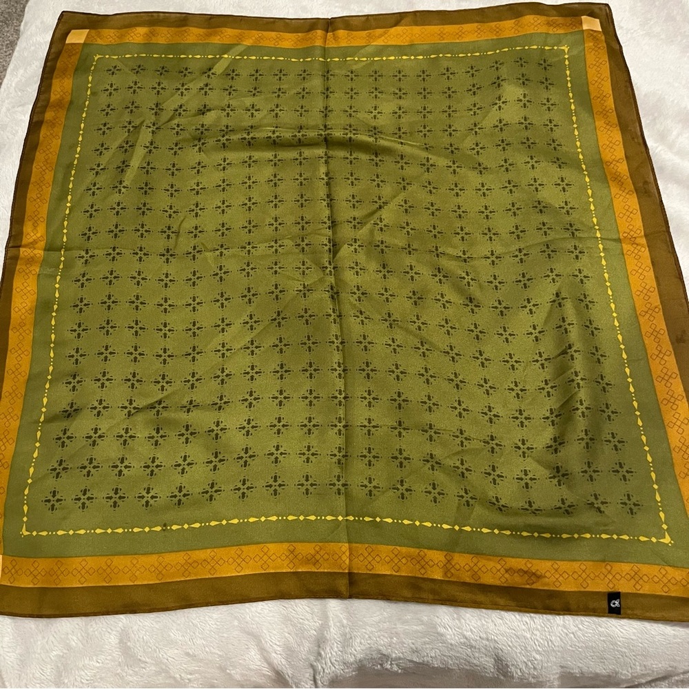 Green and brown handkerchief
